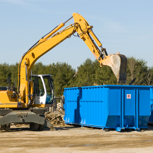 are there any restrictions on where a residential dumpster can be placed in East Fork IL